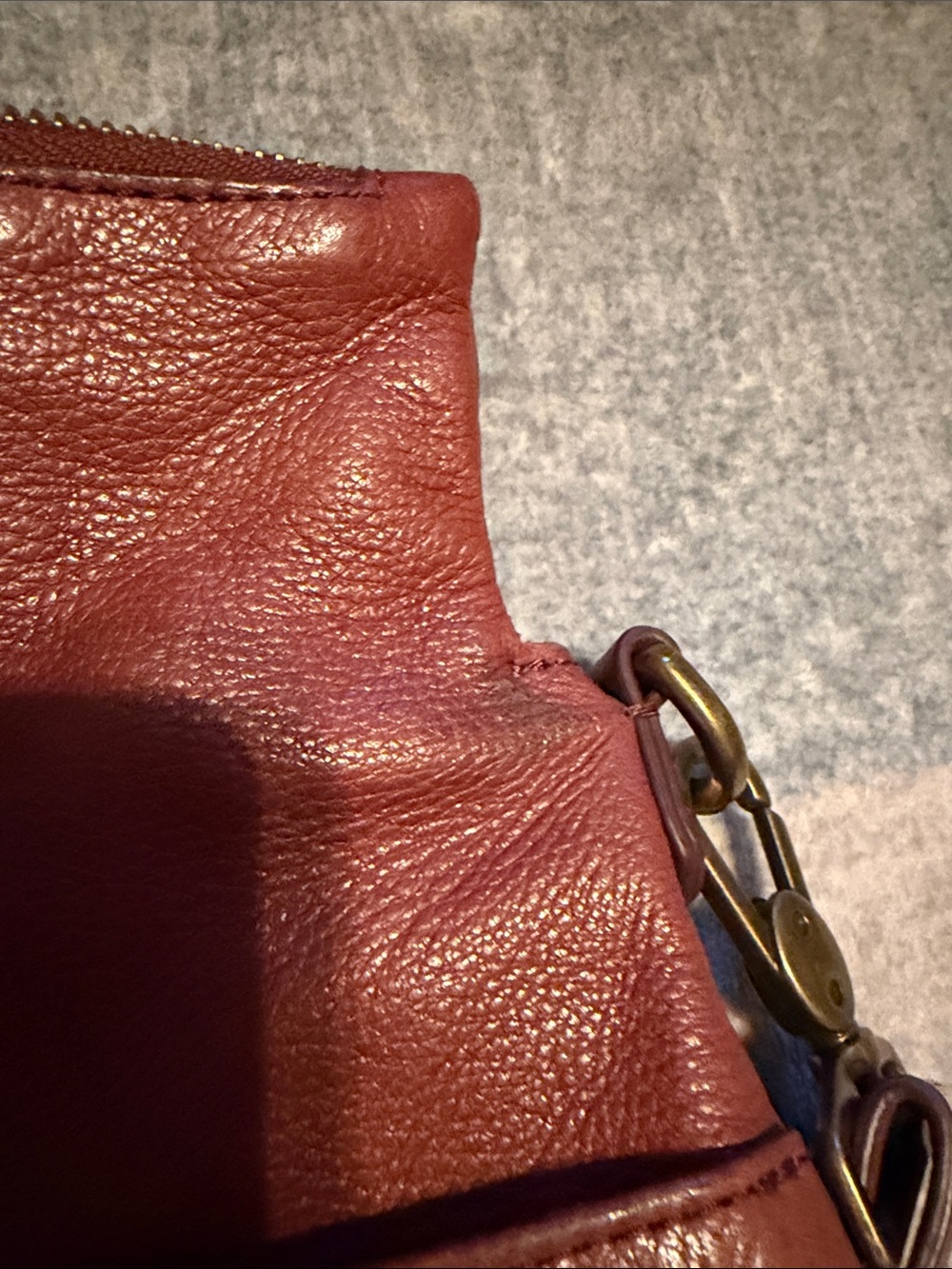 Margot leather double flap crossbody bag 100% leather - Picture 10 of 13